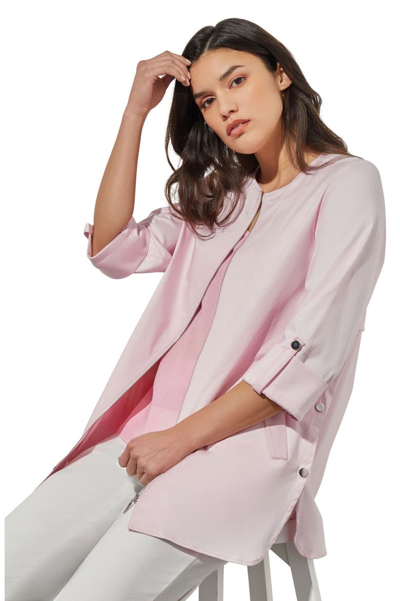 Front Zip Jacket, Alternate, color, PERFECT PINK