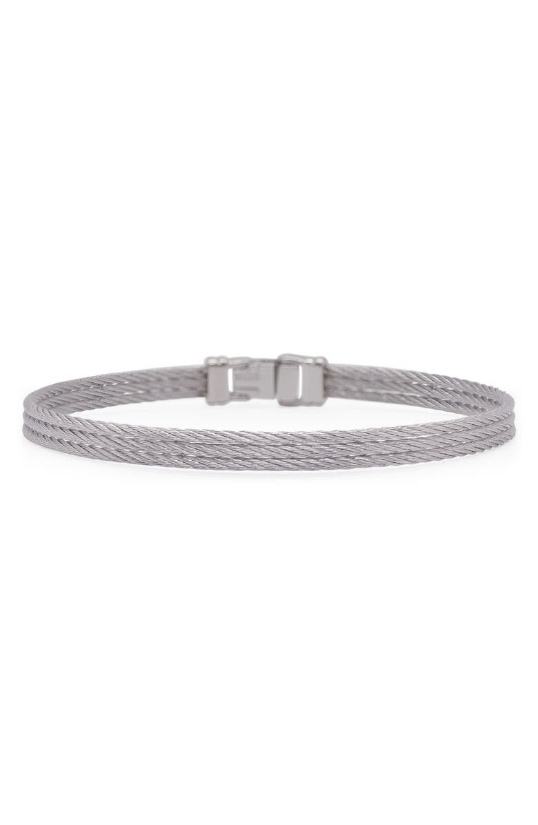 ALOR<sup>®</sup> Strainless Steel Triple Row Cable Bracelet, Main, color, 