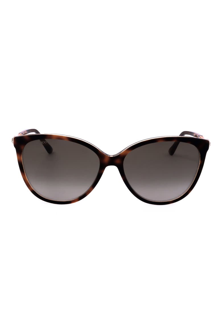 58mm Cat Eye Sunglasses, Main, color, HAVANA PINK