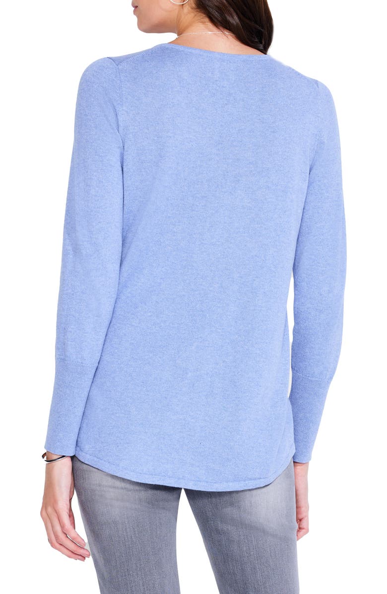 NIC+ZOE Vital V-Neck Sweater, Alternate, color, Iris