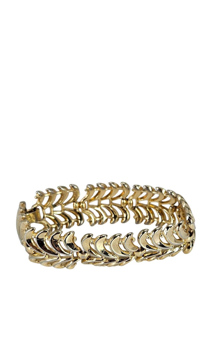 MADISON BEVERLY HILLS Vintage Gold-Tone Wave Cuff Bracelet, Main, color, Gold