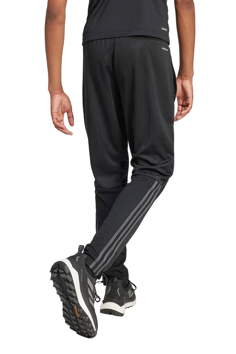 Sereno AEROREADY 3-Stripes Sweatpants, Alternate, color, BLACK/ GREY SIX
