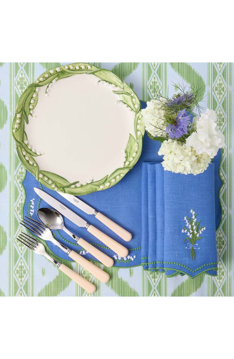 Mrs. Alice Lily of the Valley Dinner Plate, Alternate, color, Green