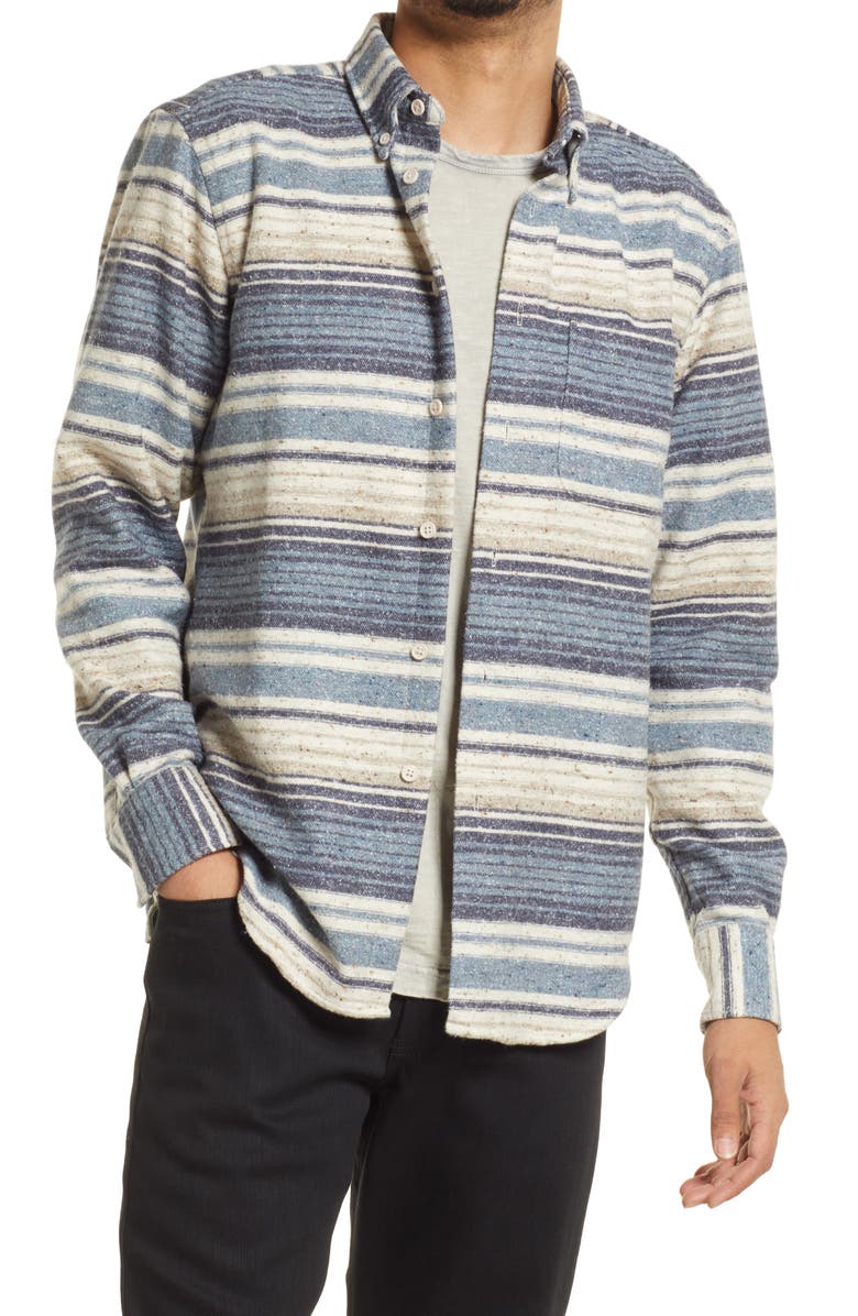 Naked & Famous Denim Naked & Famous Easy Heavyweight Brushed Button-Up Shirt, Main, color,