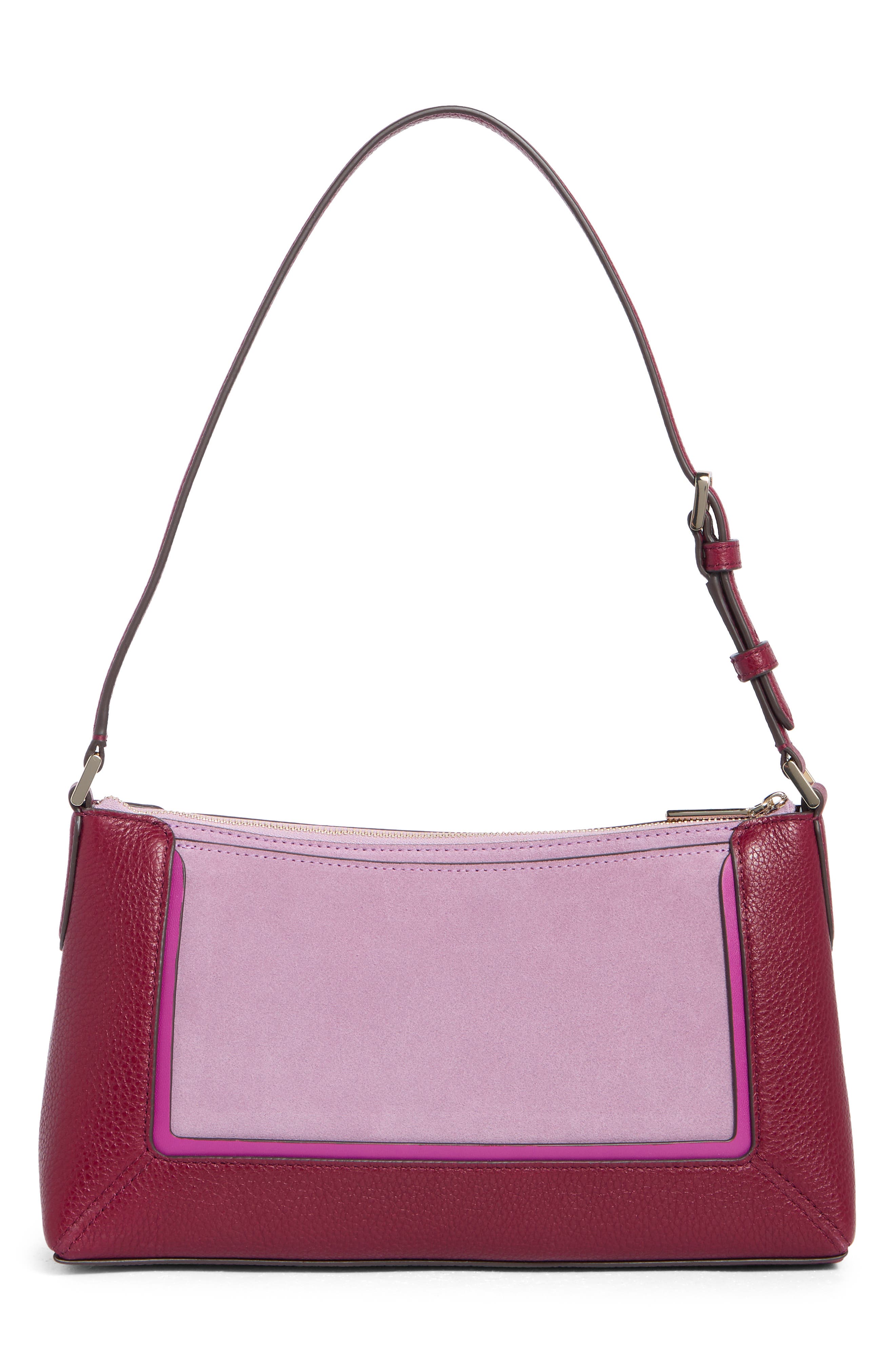 lena colorblock shoulder bag, Alternate, color, BLACKBERRY PRESERVES