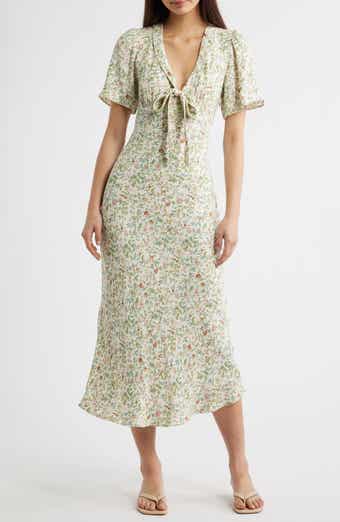 Tyra Floral Short Sleeve Midi Dress