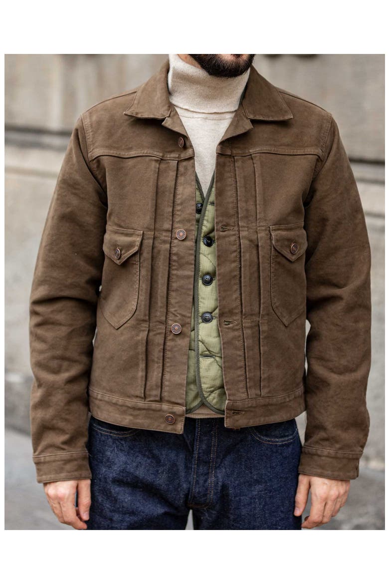 Ncyclet Moleskin Jacket, Main, color, BROWN