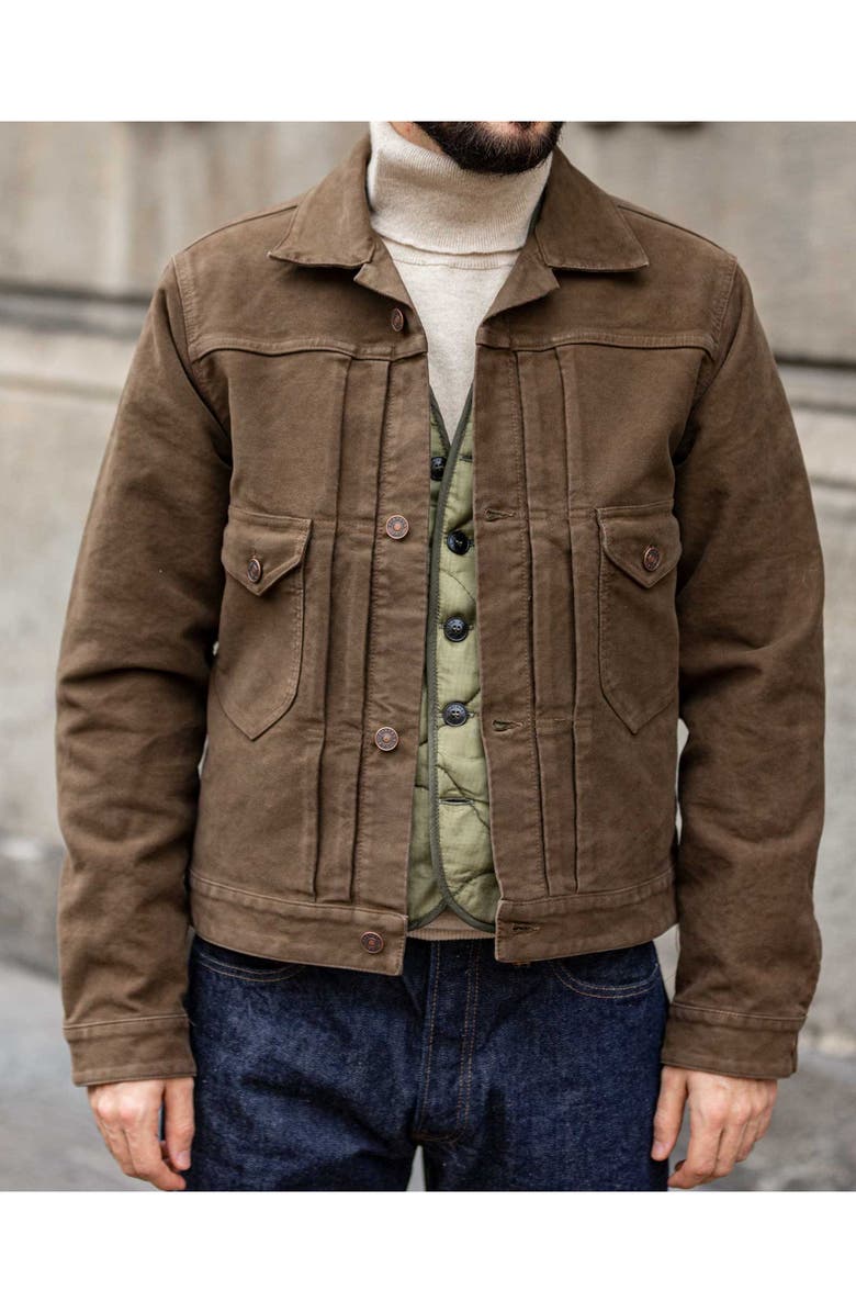 Fortela Ncyclet Moleskin Jacket, Main, color, Brown