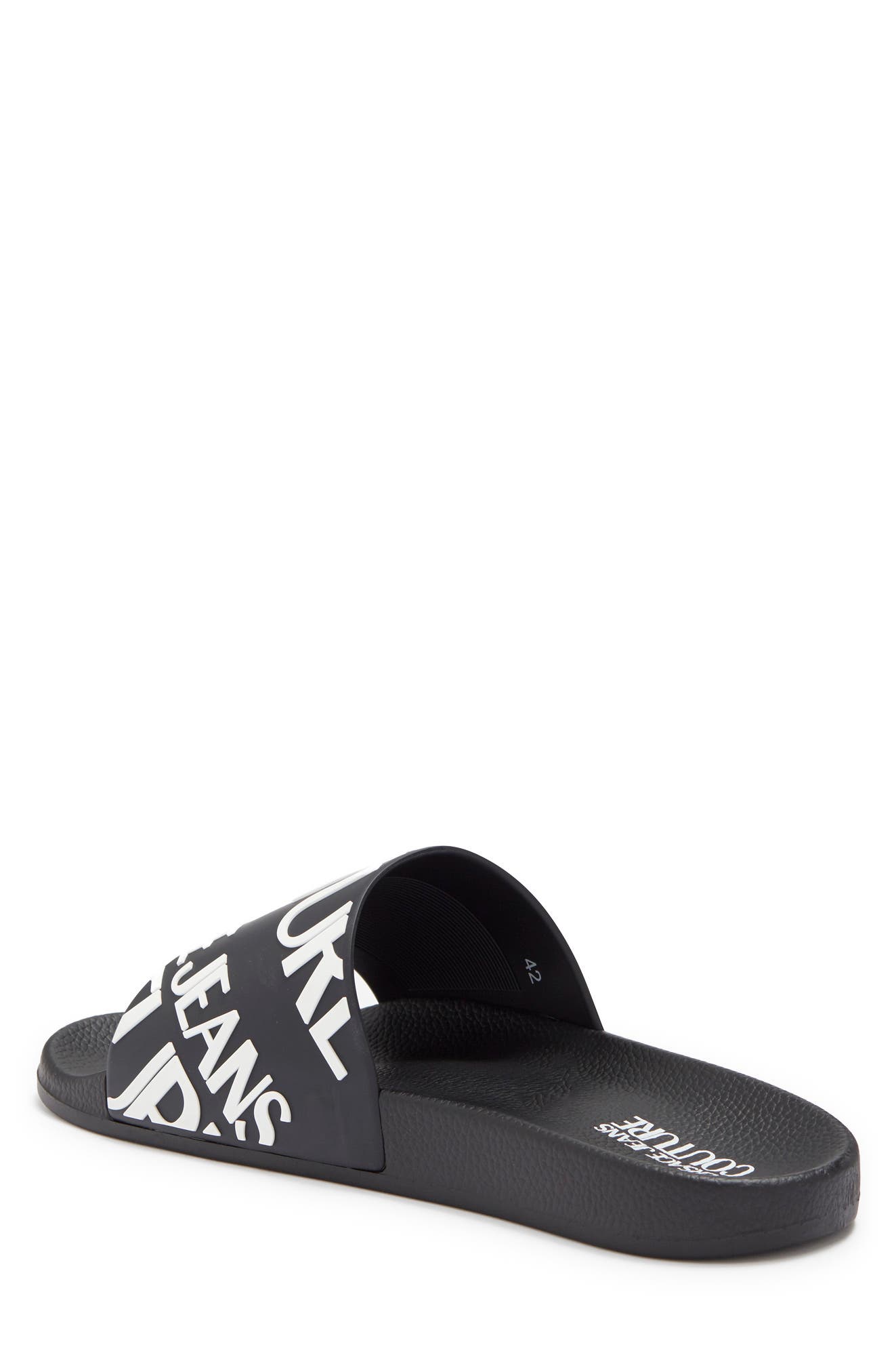 Versace Jeans Logo Slide Sandal, Alternate, color, 