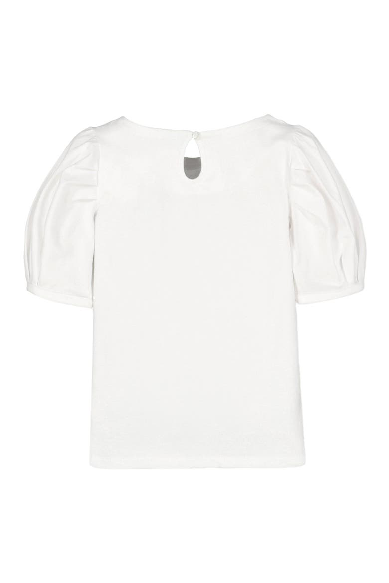 Baby Girls' Bubble Sleeve Knit Top, Infant, Alternate, color, White Bubble Sleeve