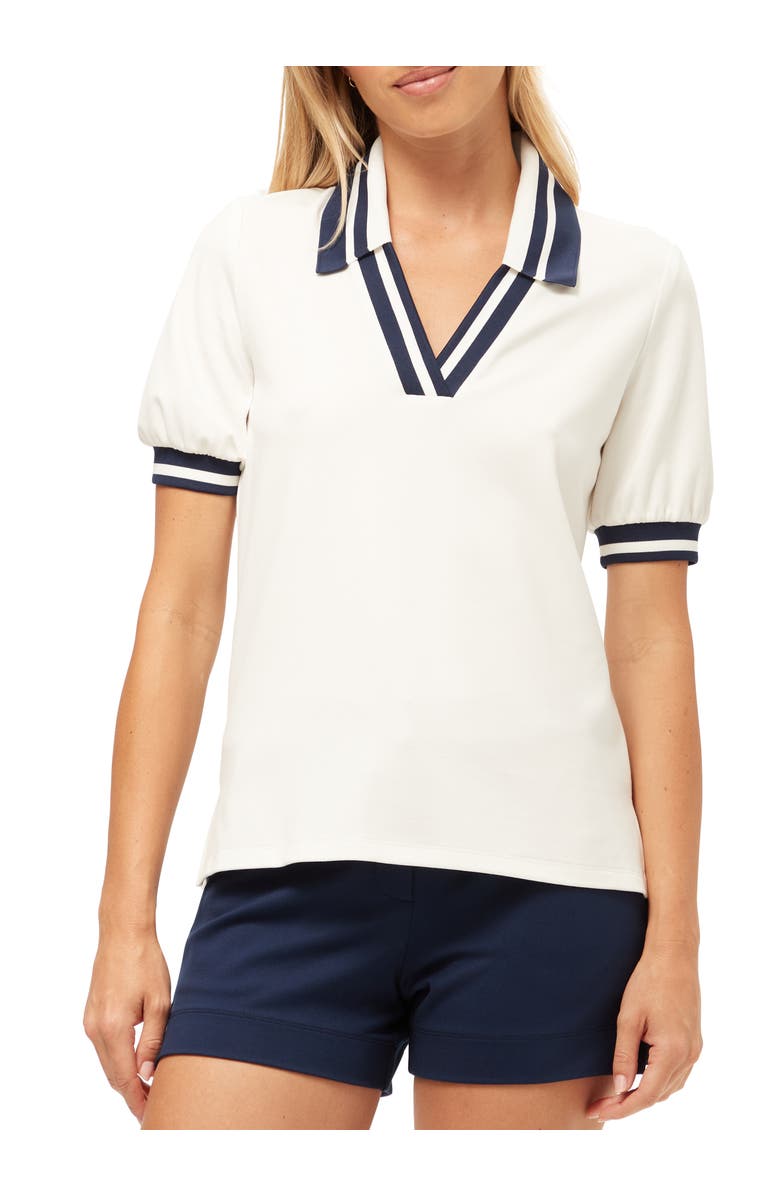 Trina Turk Set Point Ponte Polo Top, Main, color, 