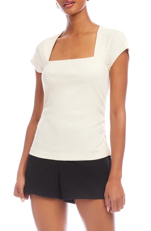 Lorna Cap Sleeve Stretch Cotton & Modal Rib Top
