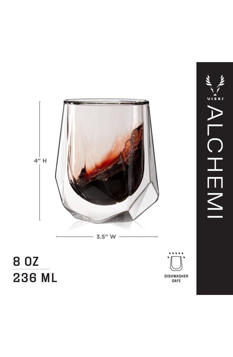 Viski Alchemi Aerating Wine Tasting Glass by Alchemi, Alternate, color, Clear