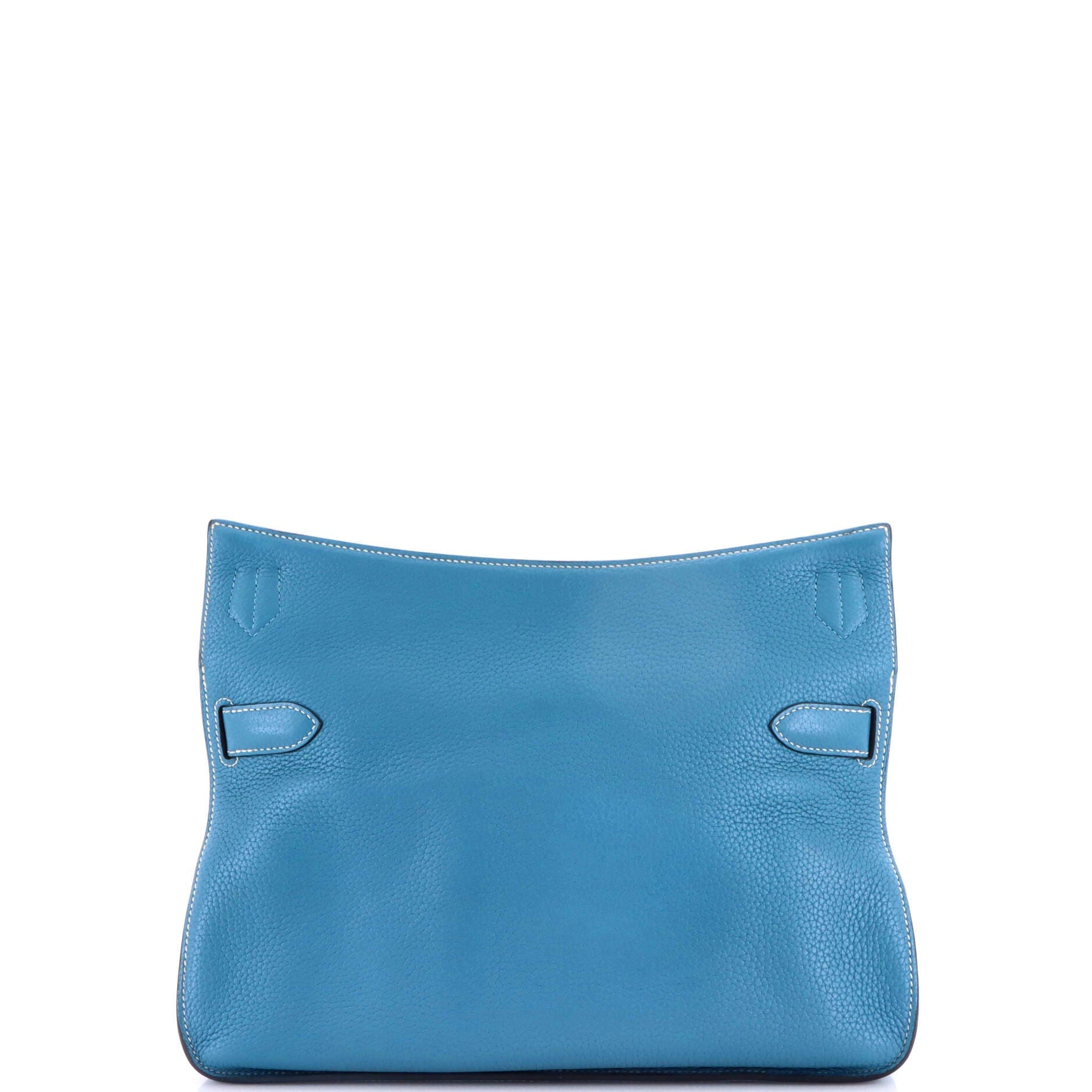 Pre-Owned Hermes Jypsiere Bag Clemence 34, Alternate, color, Bleu Jean