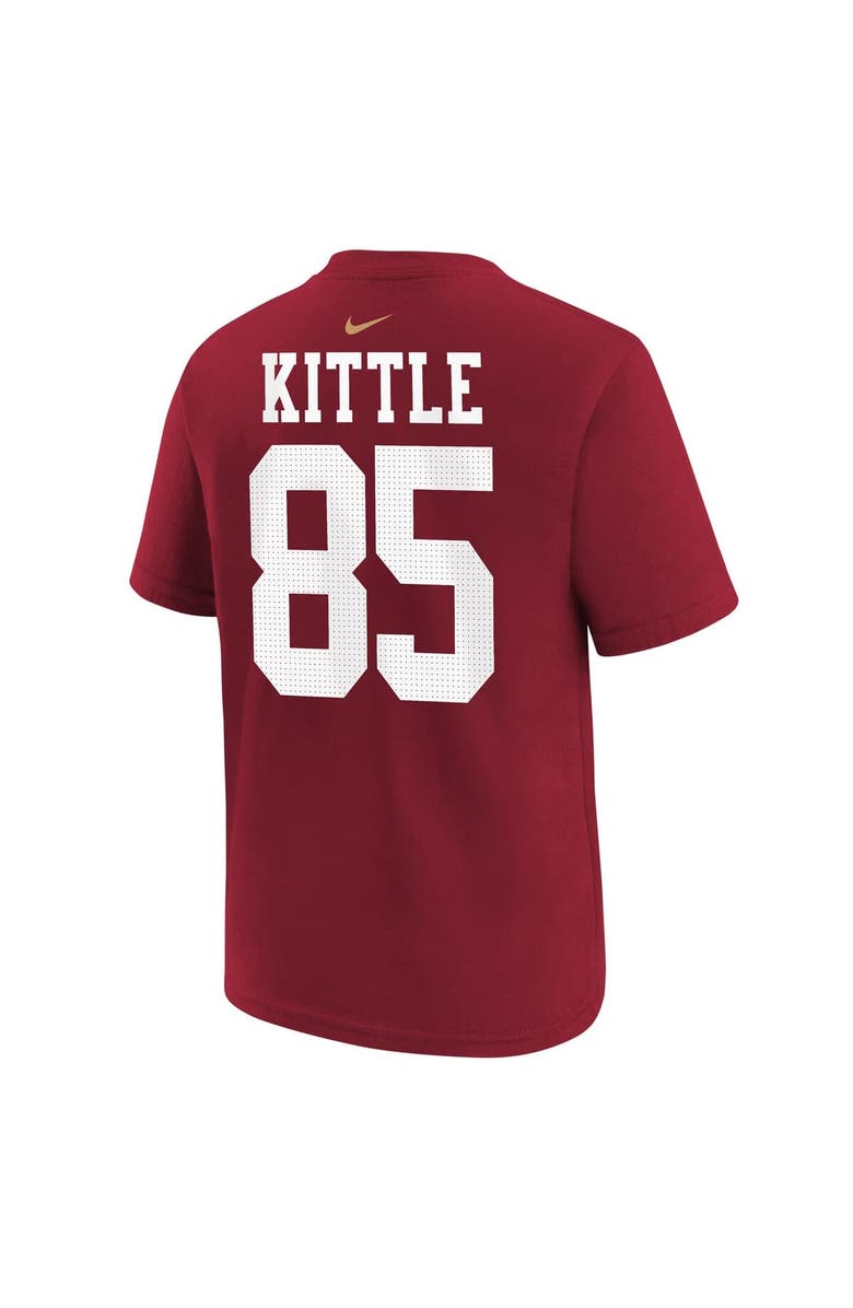 Nike Youth Nike George Kittle Scarlet San Francisco 49ers Player Name & Number T-Shirt, Alternate, color, Scarlet