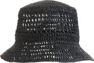 Bruno Magli Straw Crochet Bucket Hat