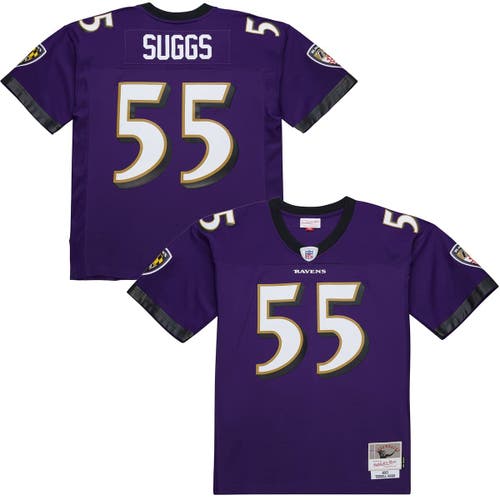Mitchell & Ness Terrell Suggs Purple Baltimore Ravens 2003 Legacy Replica Jersey In Purple