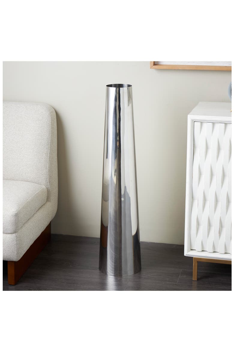 Stainless Steel Vase, Alternate, color, SILVER