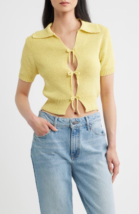 Paros Tie Front Sweater