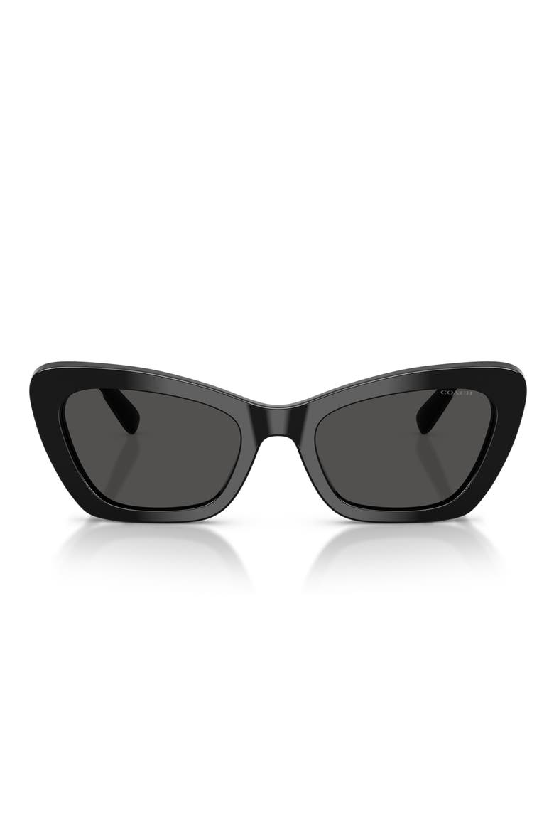 54mm Cat Eye Sunglasses, Main, color, BLACK / GREY SOLID
