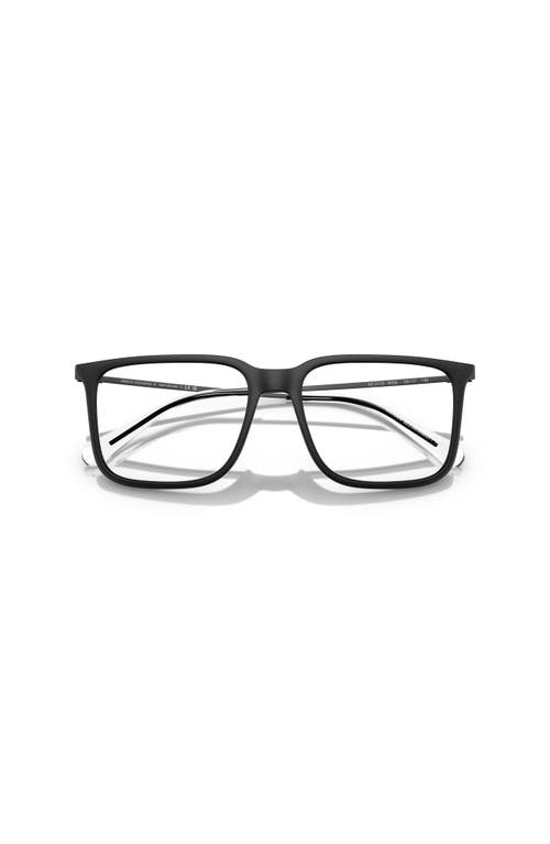 Armani Exchange 55mm Square Optical Glasses In Black