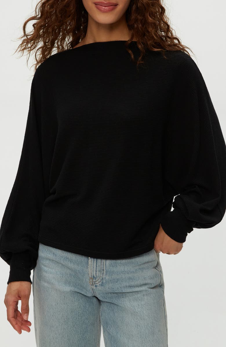 Michael Stars Roxy Rib Balloon Sleeve Knit Top, Main, color, 