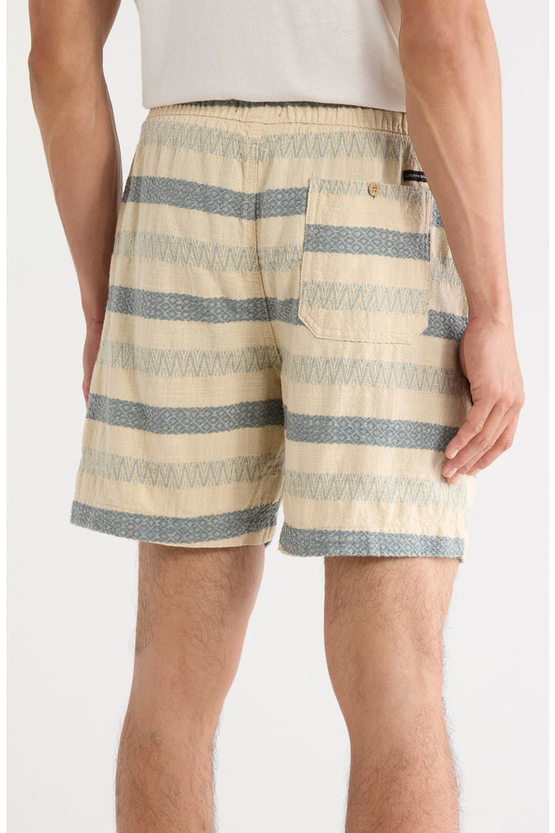 Dobby Stripe Drawstring Shorts, Alternate, color, STORMY SEA
