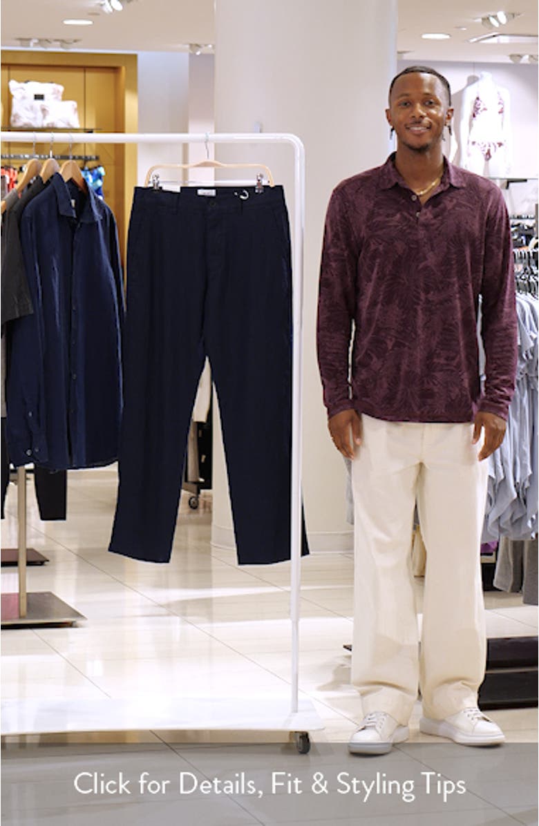 1454 Aden Flat Front Linen Chinos, sales video thumbnail