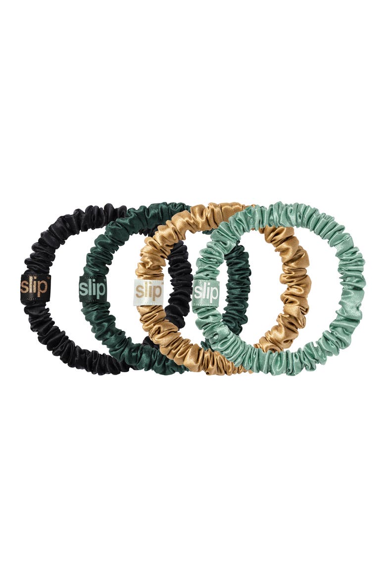 Pure Silk 4-Pack Skinny Scrunchie Ornament $34 Value, Alternate, color, SWEETIE PIE