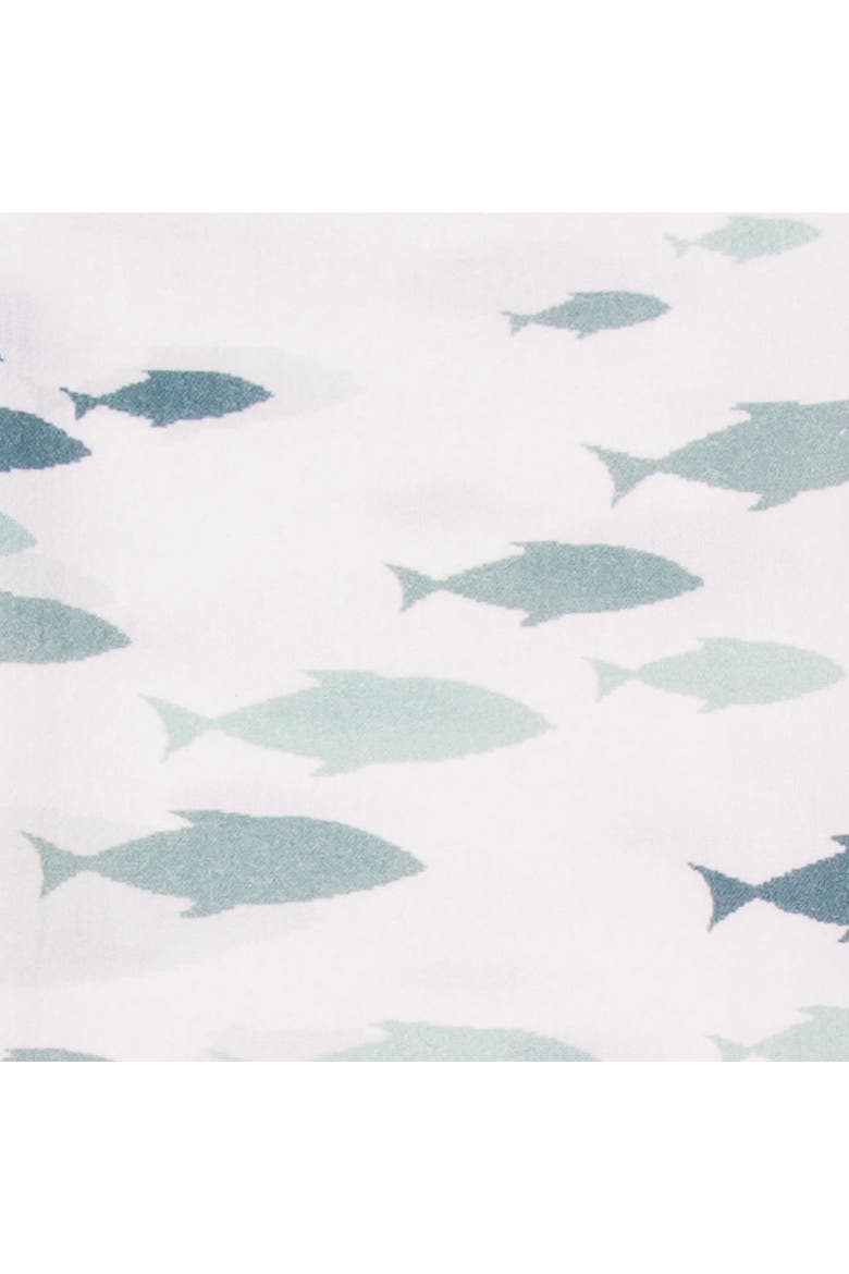 School of Fish Kitchen and Bathroom Graphic Print Hand Towel, Alternate, color, Blue