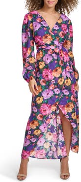 Siena Long Sleeve Wrap Style Midi Dress