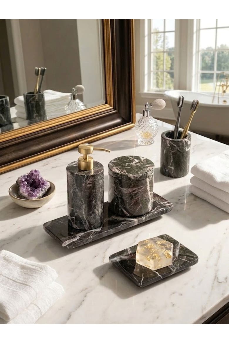 Jardin Verde Levanto Bath Set, Alternate, color, Deep Forest Green
