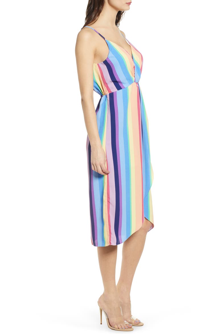 Rainbow Stripe Dress, Alternate, color, LAVENDER MULTI