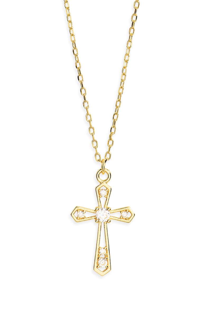 Cross Pendant Necklace, Alternate, color, GOLD