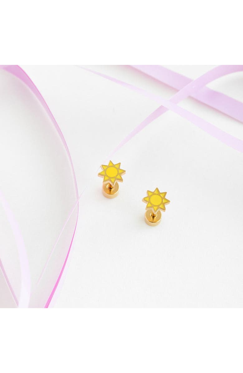 Pip Pop Sunshine Stud Earrings, Alternate, color, Yellow