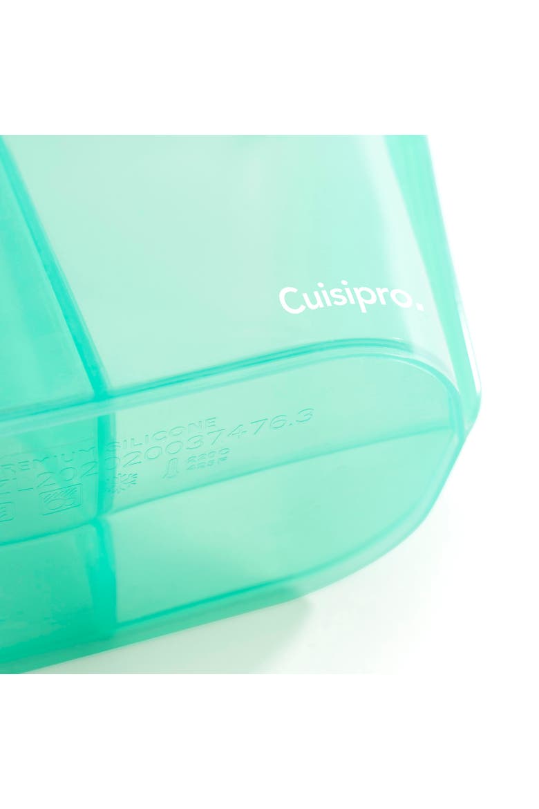 Pack-It Silicone Reusable Stand Up Storage Bag w/Divider, 1300ml/44 oz, Alternate, color, Green