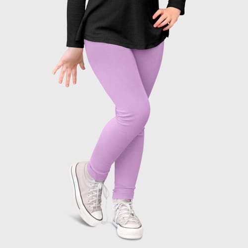 City Threads Kids' Girls 100% Cotton Leggings In Purple