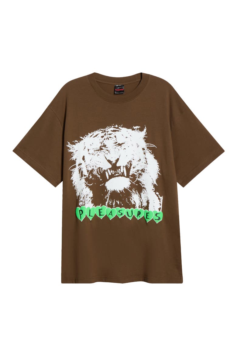 Grin Cotton Graphic T-Shirt, Alternate, color, BROWN