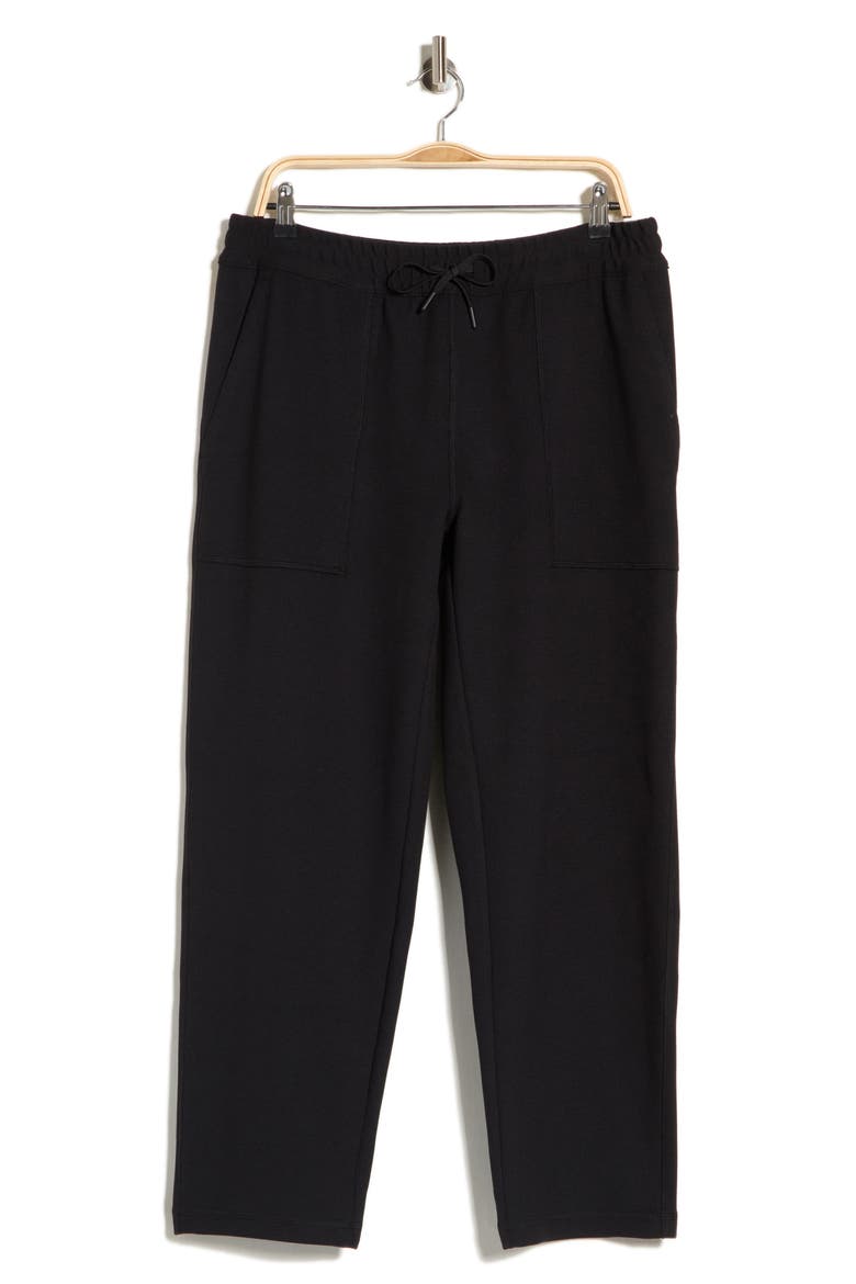 Waffle Knit Pants, Alternate, color, BLACK