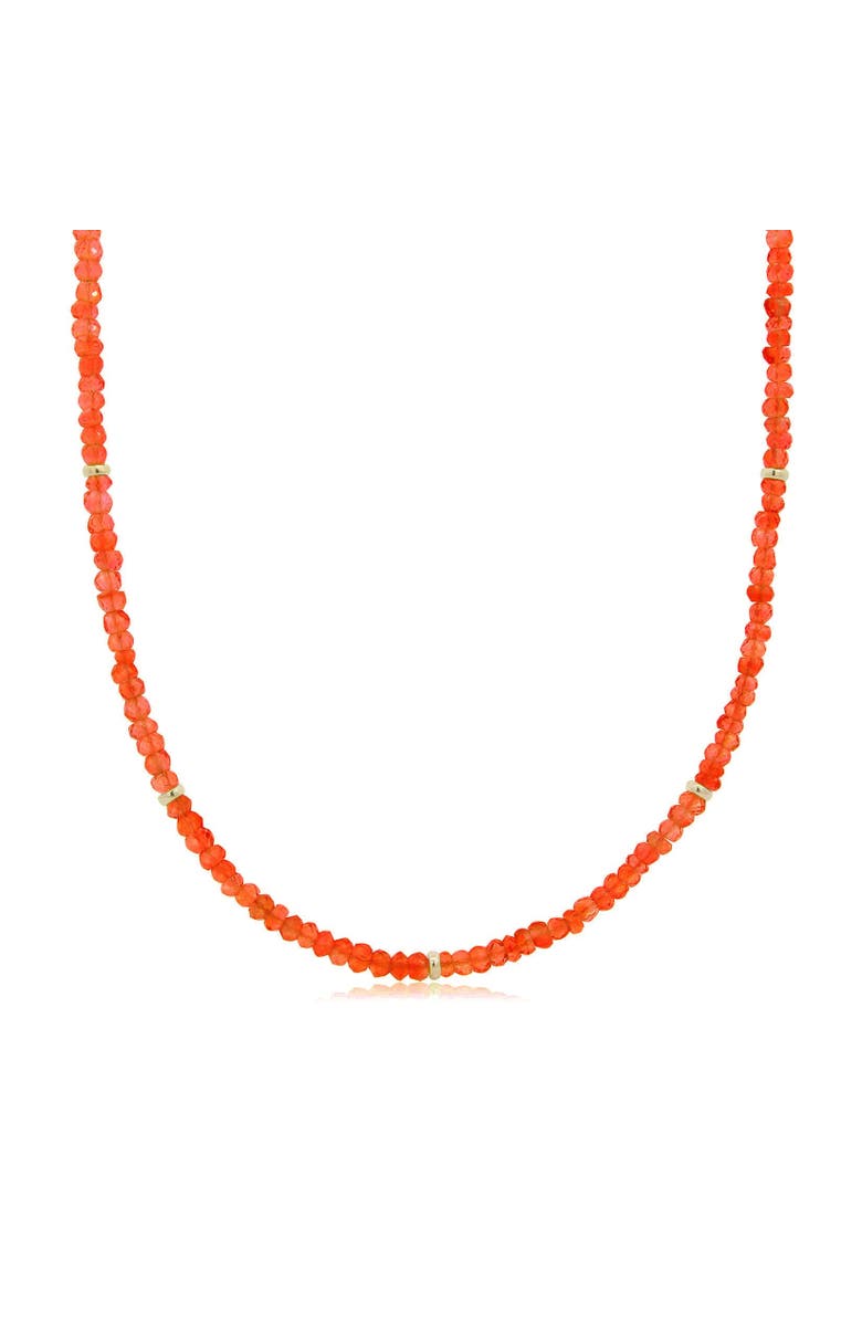 The Lovery Fine Jewelry Carnelian Bead Necklace, Main, color, Carnelian