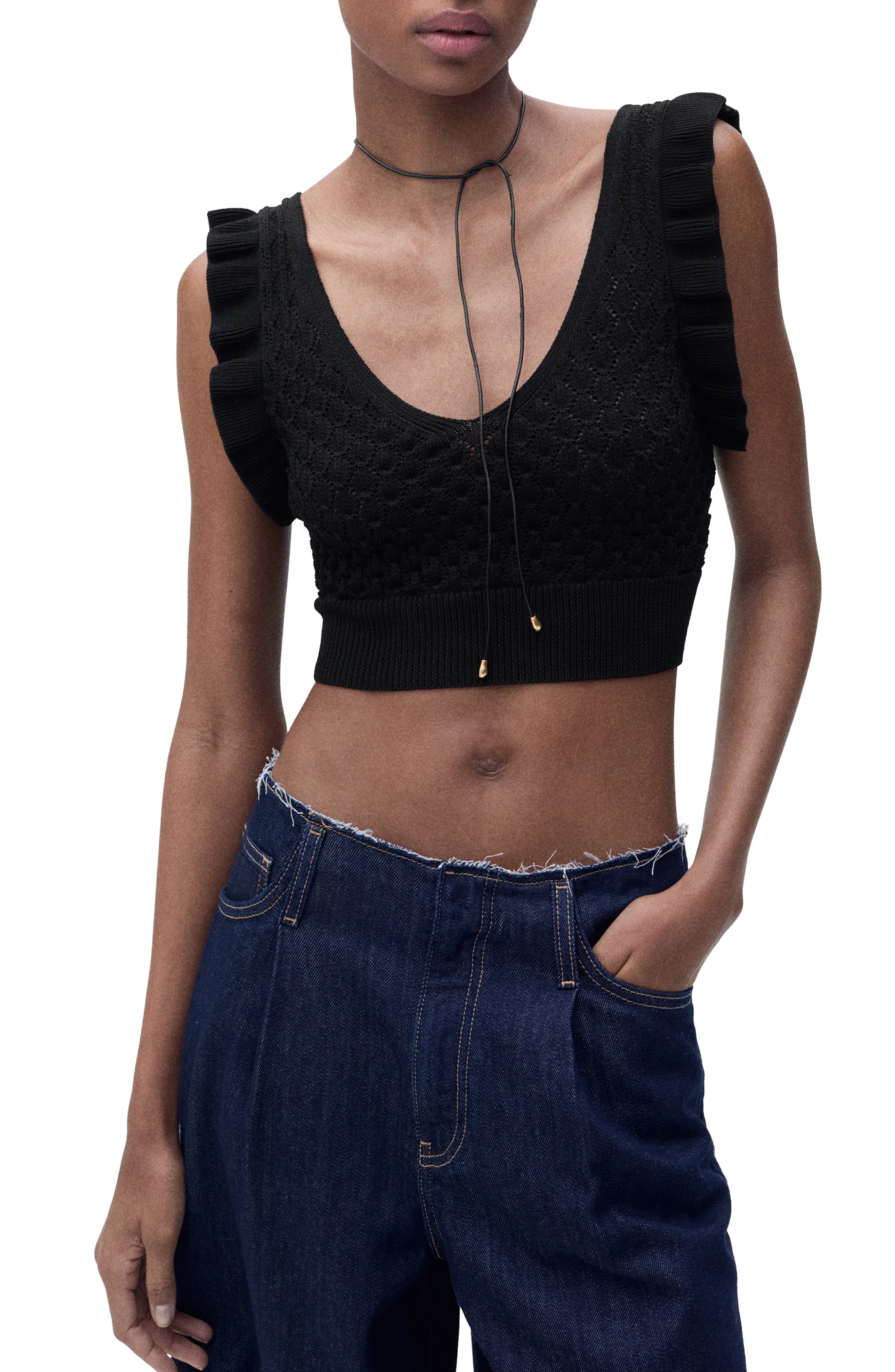 Bow Back Crop Tank