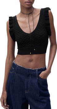 MANGO Bow Back Crop Tank