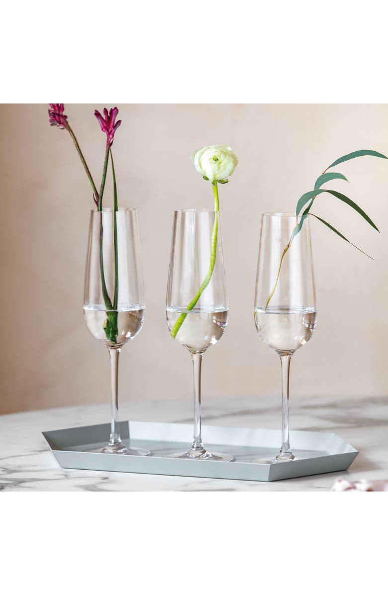 Villeroy & Boch Rose Garden Flute Set of 4, Alternate, color, Clear