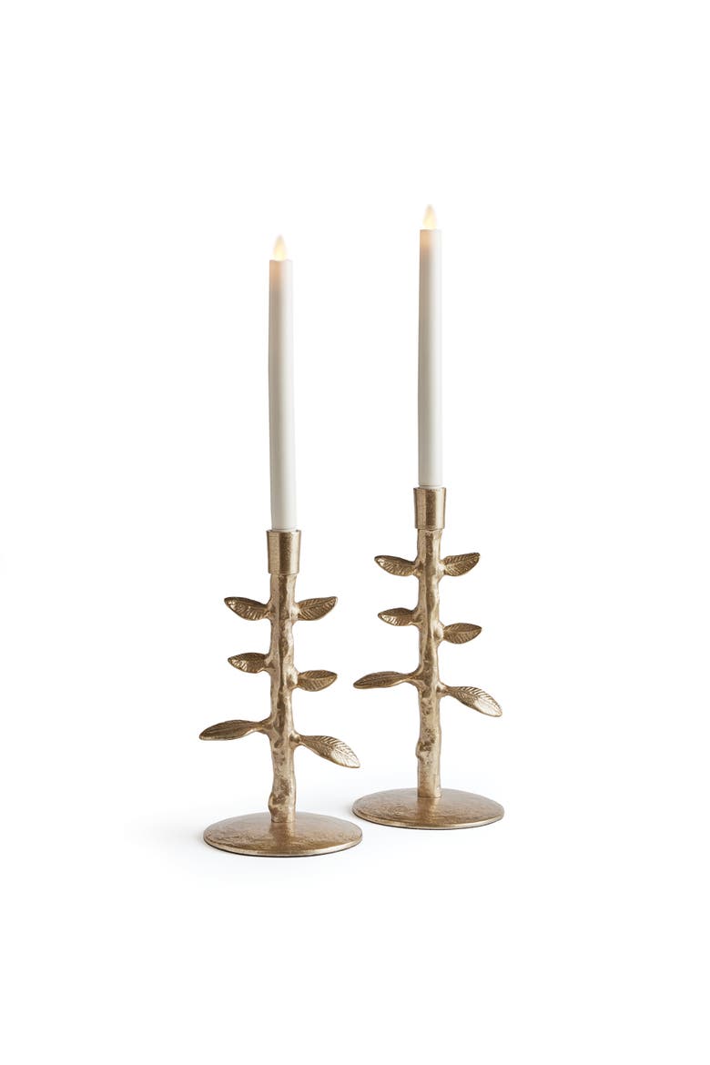Brier Taper Candle Holders Set of 2, Main, color, Gold