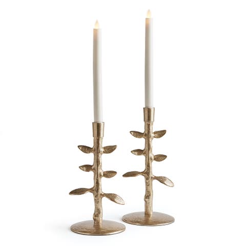 Brier Taper Candle Holders Set of 2