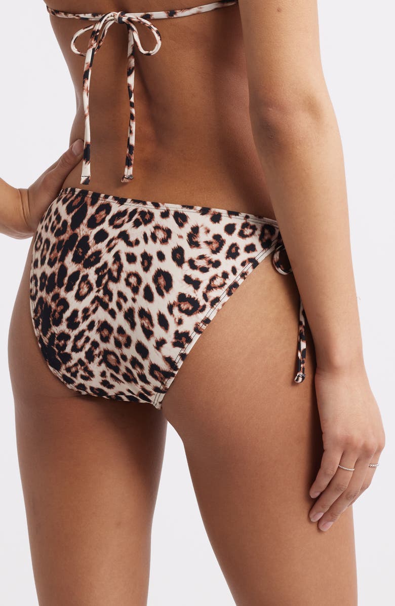BP. Tie Side Bikini Bottoms, Alternate, color, Black- Tan Animal