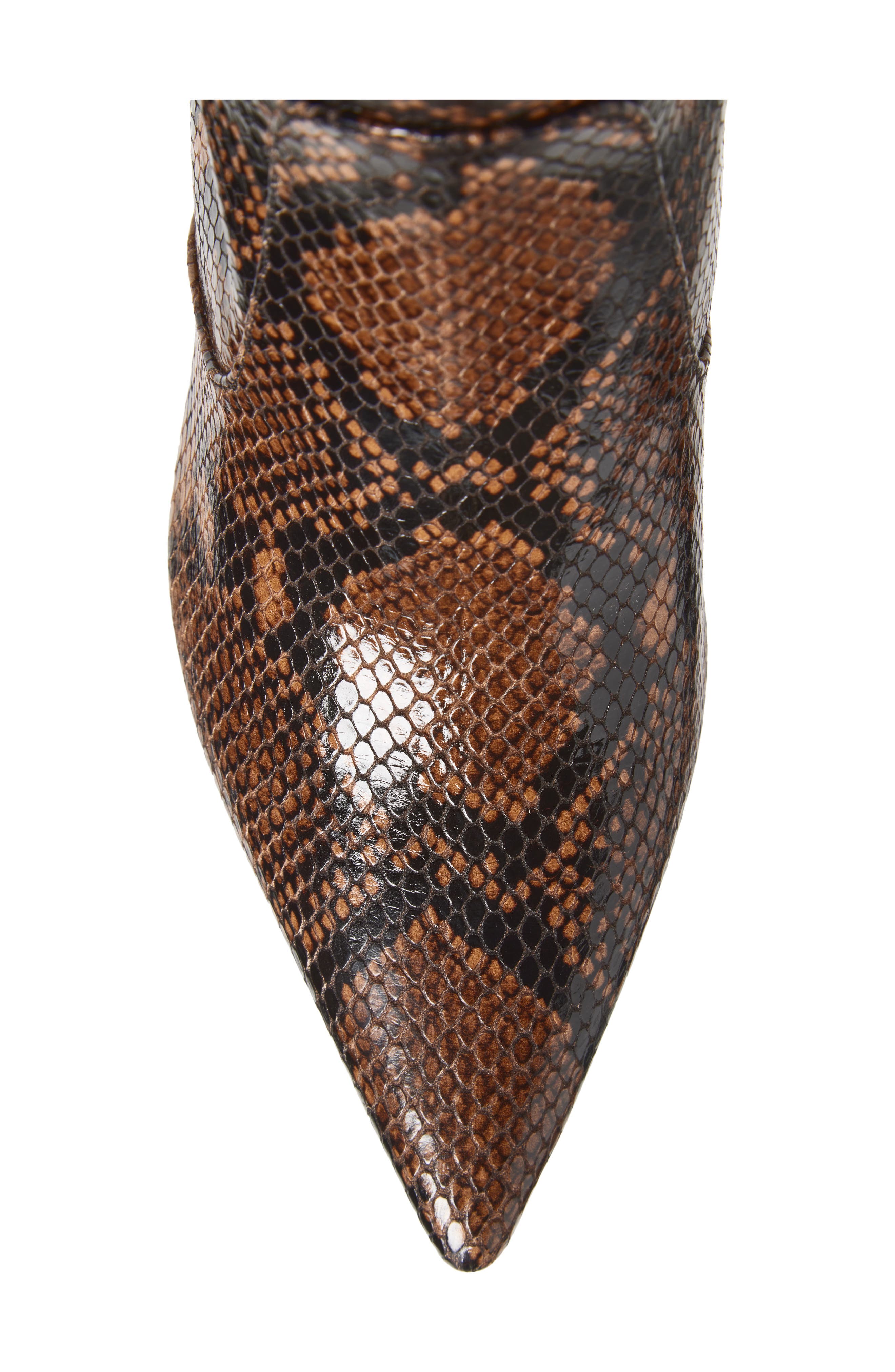 Stuart Weitzman Stuart Supersculpt Pointy Toe Knee High Boot 75, Alternate, color, Espresso Snake