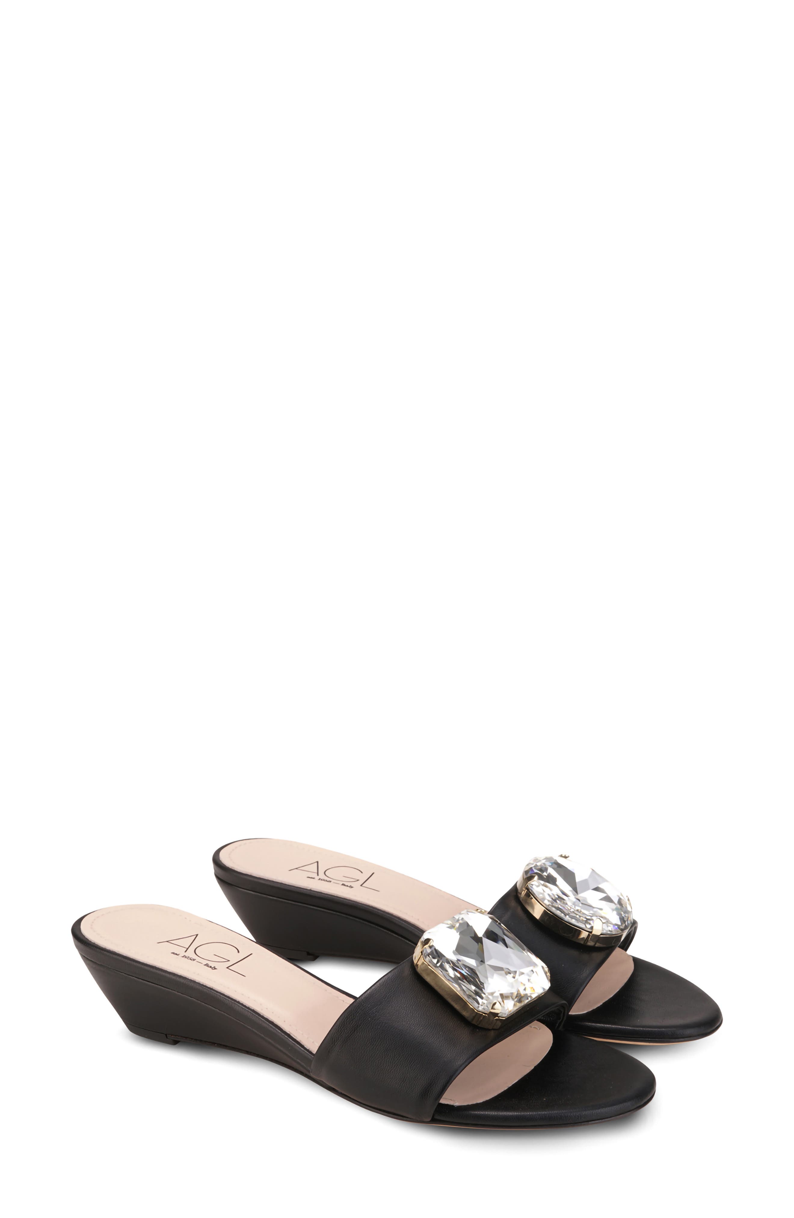 AGL Wenda Crystal Wedge Slide Sandal, Main, color, 
