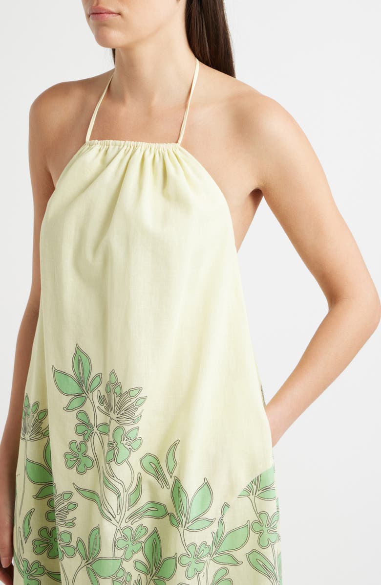 CIEBON Dani Floral Print Midi Dress, Alternate, color, Cream Multi