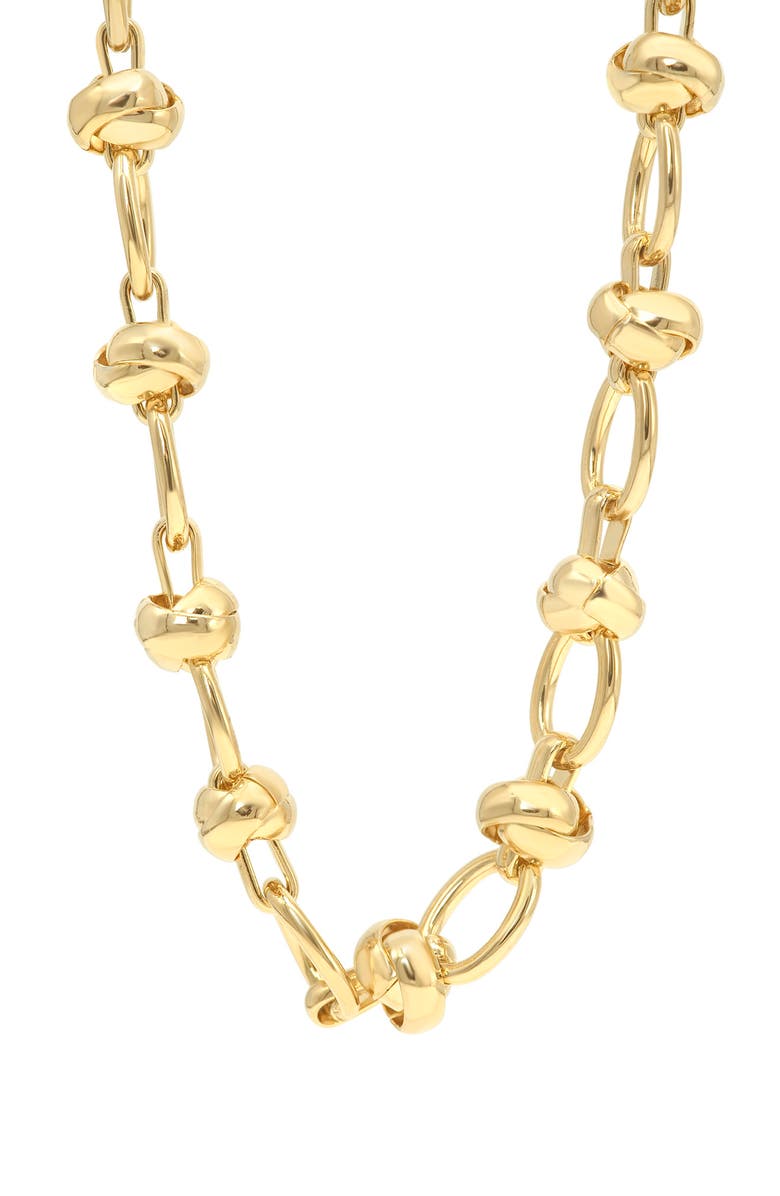 SHYMI Oval Link Knotted Chain Necklace, Main, color, Gold